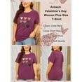 thumbnail image 2 of Anbech Cute Heart T-Shirts for Women Plus Size Graphic LOVE Short Sleeves Tees, 2 of 8