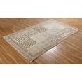 thumbnail image 4 of Casavani Indian Oriental Rug Traditional Carpet Brown Cotton Dhurrie 3x5 feet, 4 of 5