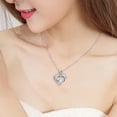 thumbnail image 2 of 18k White Gold Plated Double Love Heart 5A Cubic Zirconia Women Jewelry Pendant Necklace, 2 of 6