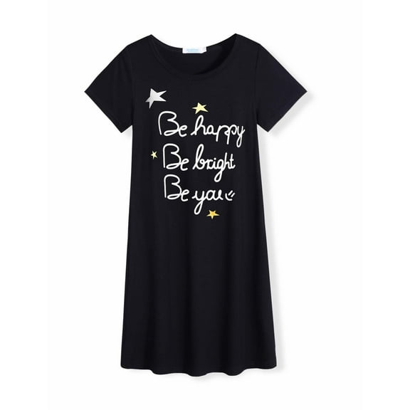 Arshiner Girls Nightgowns Soft Cotton Cute Three Cats Pajama Dresses for Girls Sleepwear Nightie 11-12 Years