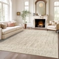 thumbnail image 6 of Washable Rug 5x7 Area Rugs: Modern Geometric Rugs For Living Room Non Slip Soft Low Pile Moroccan Indoor Carpet Bedroom Dining Home Office (beige  5'x7'), 6 of 8