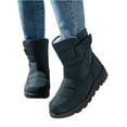 thumbnail image 2 of Womens Winter Snow Boots With Warm Fur Lining Comfortable Booties Non Slip Waterproof Outdoor Shoes (Blue,38), 2 of 6