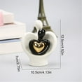 thumbnail image 3 of Couple Hugging Ceramic Ornament C Black and White Love, Hugging Ceramic Couple Statue Lover Figurine for Home Tv Stand Decor Couples Bedroom Elegant Statues Home Decoration, 3 of 5