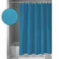 thumbnail image 4 of Blue Shower Curtain, 72" x 72", Solid Color Waterproof Bathroom Curtain Washable Shower Curtain Set with 12 Hooks, 4 of 6