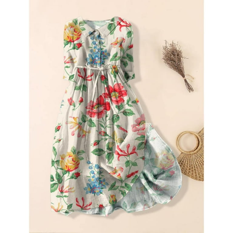 knee length dresses for ladies Lanie modest midi dress in cream-Exclusive – JanieLanie main image 1
