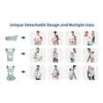 thumbnail image 5 of MOONORAH Baby Carrier with Hip Seat, Ergonomic M Position 6 in 1 Baby Wraps Carrier Adjustable Holder Newborn to Toddler with Head Support and Breathable Mesh Green, 5 of 11