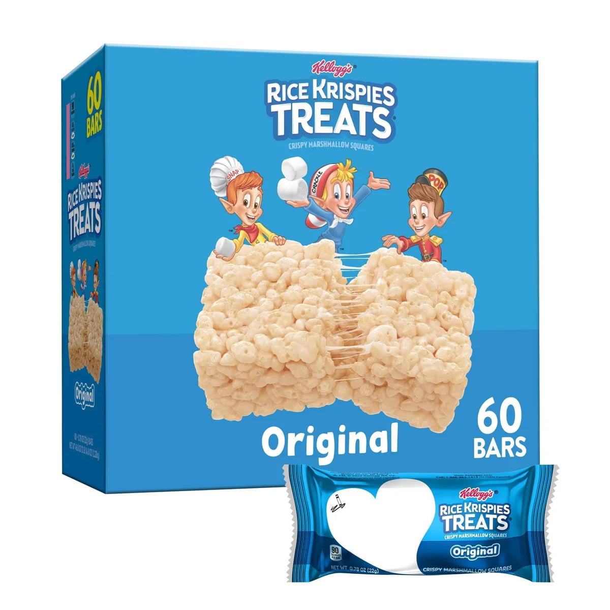 Kellogg's, Rice Krispies Treats, 0.78 oz, 60 count - Walmart.com