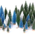 thumbnail image 1 of Árbol de Navidad Hatisan Mini artificial con base de madera, 30 unidades, 1 of 6