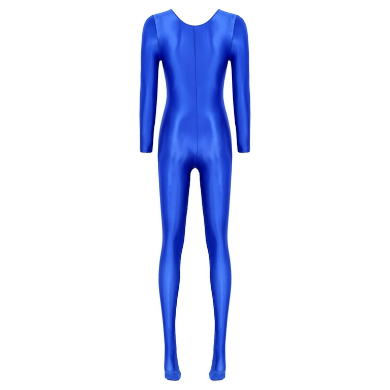 Blue spandex jumpsuit sales