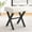 White Color, variant on White Vanity Stool - Square Faux Leather Makeup Seat With Metal X Legs, Small Ottoman Chair for Makeup Room, Living Room, Bathroom - Padded Foot Rest