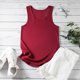 thumbnail image 3 of Gibobby Mujeres Casual Daily Camisas Sin Mangas Camiseta U Cuello Casual Tee Tops Túnica Blusa Chaleco(Vino,G), 3 of 5