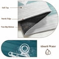 thumbnail image 6 of 6'x9' Area Rugs, Nautical Anchor Teal Green Indoor Outdoor Area Rug for Living Room Bedroom, Coastal Ocean Ombre Striped Washable Bathroom Rugs Kitchen Floor Carpet Mats Home Decor Aesthetic, 6 of 8