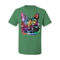 thumbnail image 3 of Cute Cat | Dean Russo Art Animal Lover Men's T-Shirt, Kelly, Large, 3 of 6