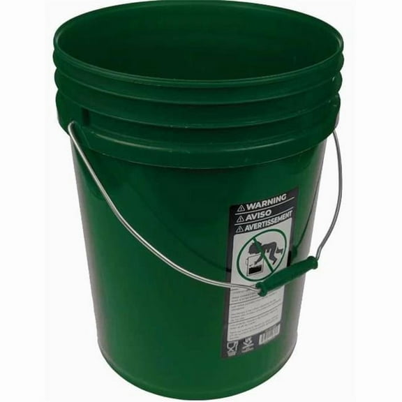 DDI 2385997 5 gal Plastic Bucket - Green - Case of 6