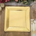 thumbnail image 6 of Efavormart 10 Pack | 13" Gold Textured Disposable Square Serving Trays, Leather Like Cardboard Charger Plates - 1100 GSM, 6 of 11