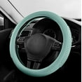 thumbnail image 2 of Gel Particles Steering Wheel Cover, Mint Luxury Leather Car Steering Wheel Protector, Universal Fit 14.5"-15.5" Anti-Slip Car Interior Accessories for Girls & Women, 2 of 14