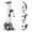 black, variant on LAT Pulldown Machine, LAT Cable Machine with High and Low Pulley Station, Row Cable Machine Home Gym with Leg Support, Tricep Workout Equipment