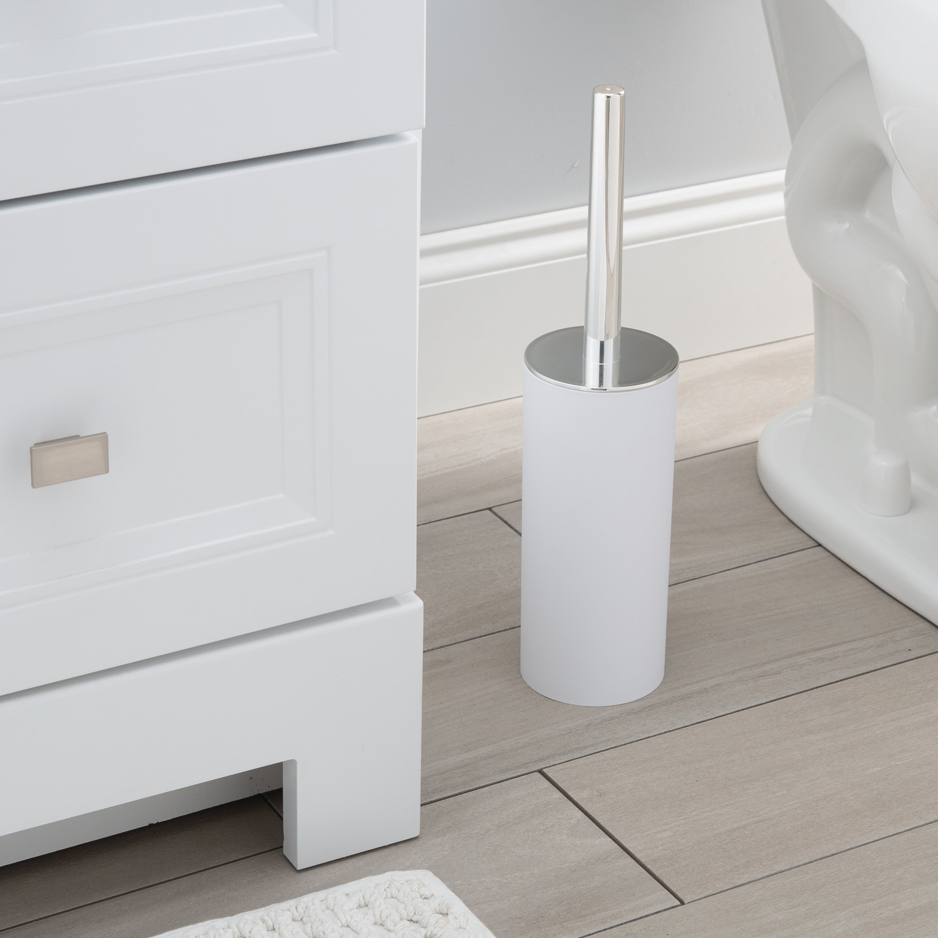 Bath Bliss 2 Pack Soft Touch Toilet Brush Set in Matte White