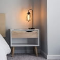 thumbnail image 2 of Oumilen 5.5" Rustic Table Lamp with Shade Black, 2 of 2