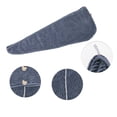 thumbnail image 3 of 1 Pc Women Soft Pinstripe Hair Towel for Bathroom Vacation Business Travel Blue Coral Velvet, 3 of 3