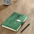 thumbnail image 5 of ROLKFUK A5 Lay Flat Notebook, Thick Paper Journal with Faux Leather Matte Cover, No Ink Bleed, 180° Lay Flat, Portable Green Office Notebook, 5 of 9