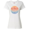 thumbnail image 3 of Inktastic Lake Vibes Distressed Retro Sunset Women's T-Shirt, 3 of 5