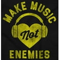 thumbnail image 2 of Make Music Not Enemies Cute Adorable Zip Hoodie Sweatshirt Women Brisco Brands L, 2 of 6
