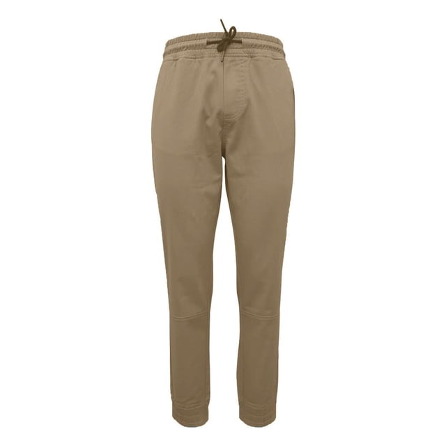 Pantalon George Talla M Jogger con Elastico y Jareta en Cintura Kakhi