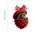 thumbnail image 2 of IPEWLEX Raccoon in Pinecone Christmas Ornament – Woodland Animal Hanging Tree Decor, 2 of 7