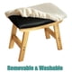 thumbnail image 5 of Taburetes otomanos, taburete pequeño otomano y reposapiés, taburete de madera, reposapiés para sofá, asiento adicional para sala de estar, entrada, oficina, 5 of 10