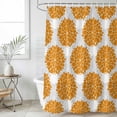 thumbnail image 6 of Polyester Fabric Orange Dahlia Shower Curtain, Farmhouse Abstract Gray Floral Flowers Waterproof Bathtub Curtain Bathroom Decor Set with Hooks 72 x 96 Inches, 6 of 6