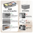 thumbnail image 6 of Under Bed Storage Containers, Under Bed Shoe Storage Organizer, Under Bed Storage with Wheels, Rolling Underbed Storage Bins for Clothes, Shoes, Blankets, 58L, 6 of 9