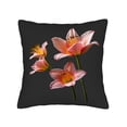 thumbnail image 4 of Set of 2 Decorative Throw Pillow Covers 18x18in - Elegant Dark Background with Vibrant Pink Flowers & Green Stems - Perfect for Couch Bed Car Decor, 4 of 8
