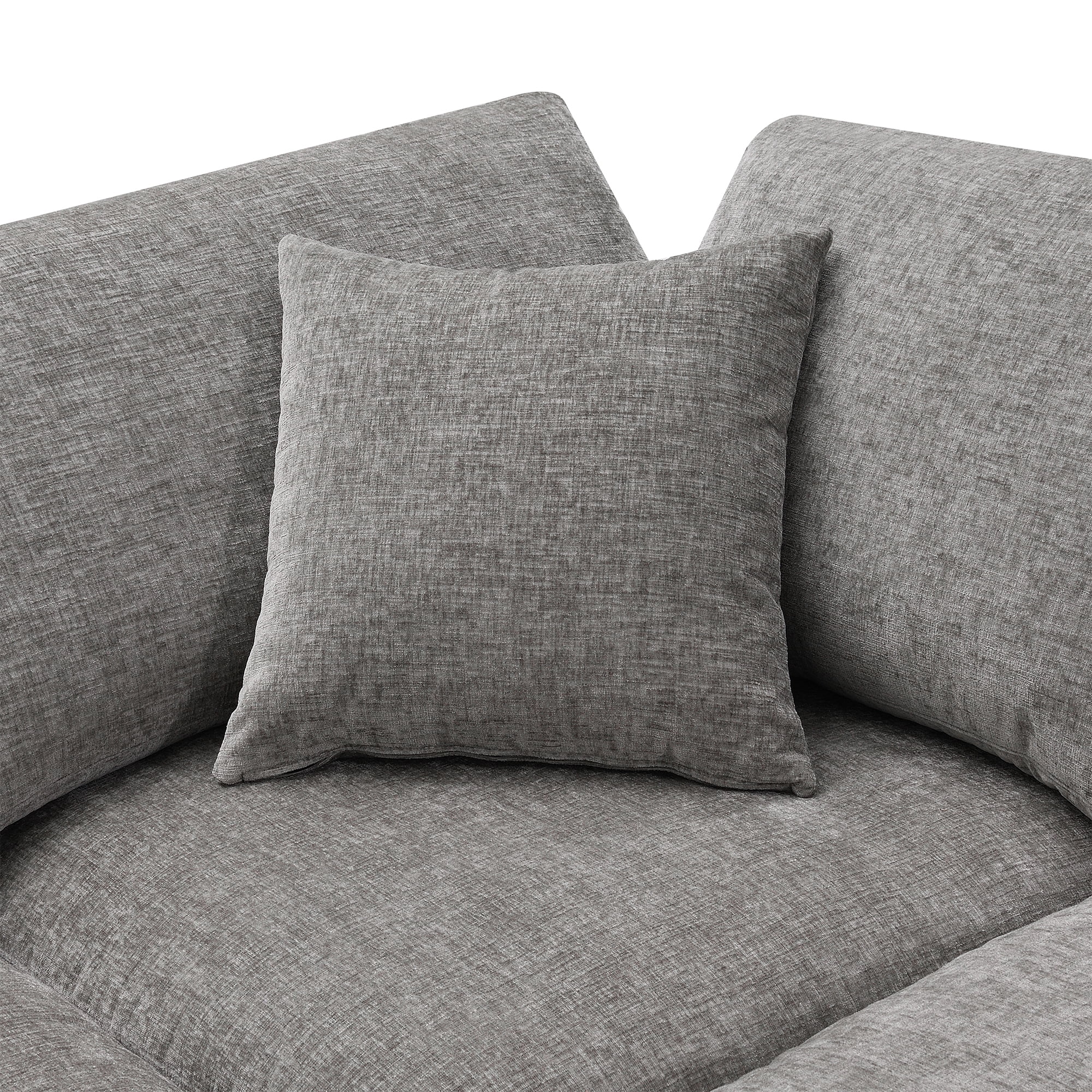 MAYEERTY 130x65" Modern Modular Cloud Sofa Bed - 6-Seat Chenille U-Shaped Sleeper with Ottoman, Free Combination for Living Room/Apartment, 3 Colors