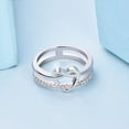 thumbnail image 4 of JO WISDOM 925 Sterling Silver Infinity Love Knot Heart Promise Ring for Her, 4 of 5