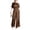 Brown, variant on Women's One Shoulder Wide Leg Jumpsuit Elegant High Waist Dressy Evening Party Outfit