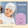 thumbnail image 1 of CNKOO Baby Fetus Hat Infant Bow Double-layer Warm Newborn Cotton Caps, 1 of 6