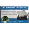 thumbnail image 5 of White Plastic Pyramid 8" x 8" Nominal (7-1/2" x 7-1/2") Fence Post Cap with Pre-Drilled Hole, 5 of 7