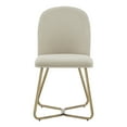 thumbnail image 3 of Weston Home Marquis Fabric and Metal Dining Chair, Set of 2, Beige/Gold, 3 of 8