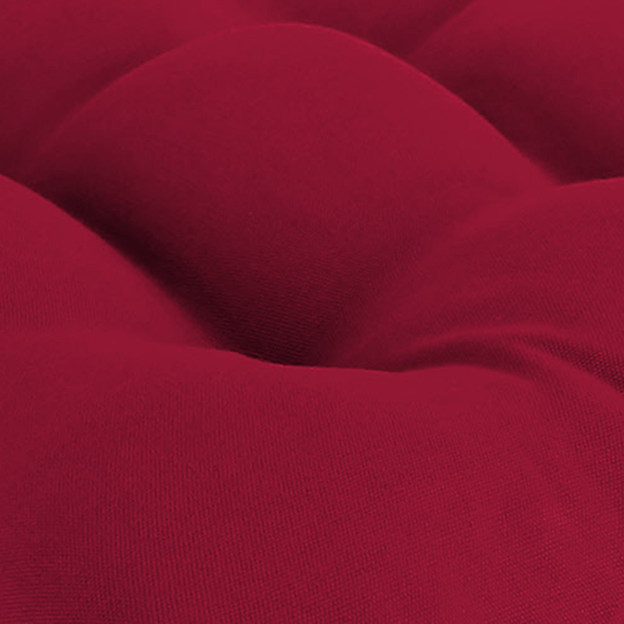 Jordan Manufacturing 18" x 18" Pompeii Red Solid Square Tufted Contoured Outdoor Wicker Seat Cushion