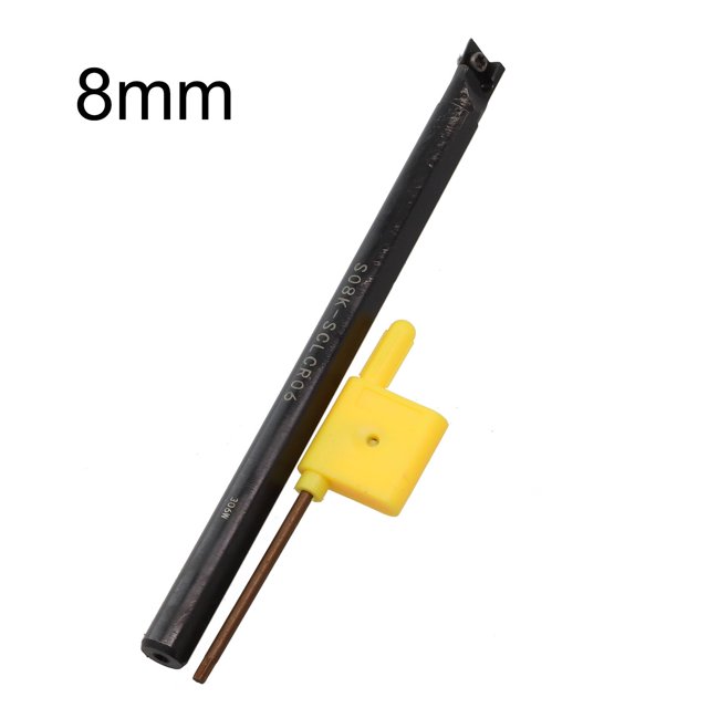 Outil de Tournage 6/7/8/10mm SCLCR06 Barre Ennuyeuse & 10x CCMT060204-HM Insert