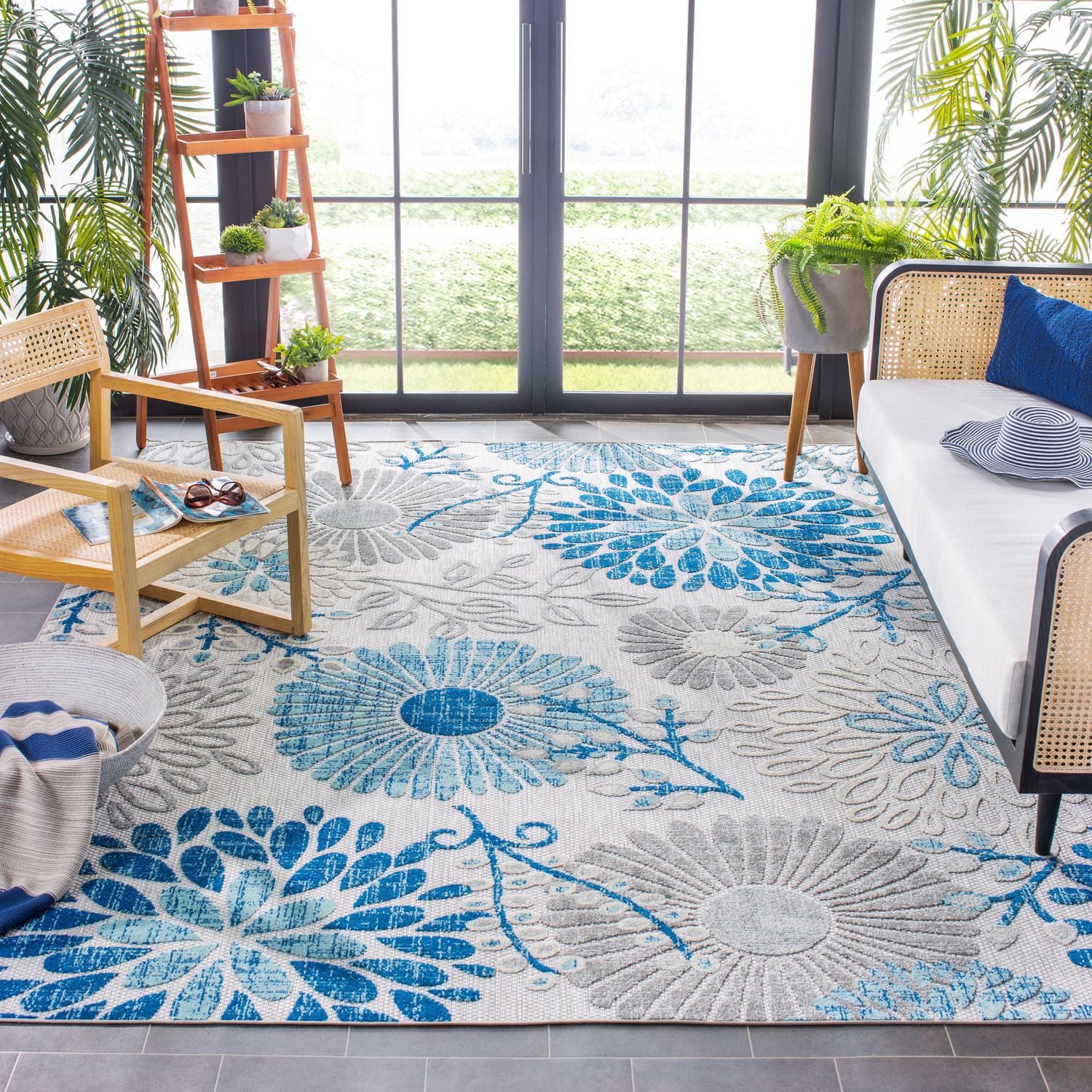 Safavieh Cabana Garnet Tapis Floral Extérieur