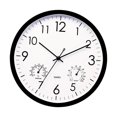 thumbnail image 4 of Reloj de pared redondo, termómetro, higrómetro, reloj moderno silencioso de fácil instalación y movimiento silencioso, marco de PP resistente, adecuado para comedores. negro, 4 of 7