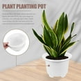 thumbnail image 3 of OATIPHO 1Set Double Layer Plastic Flower Planter White for Home Use and Orchid Plant Container, 3 of 8