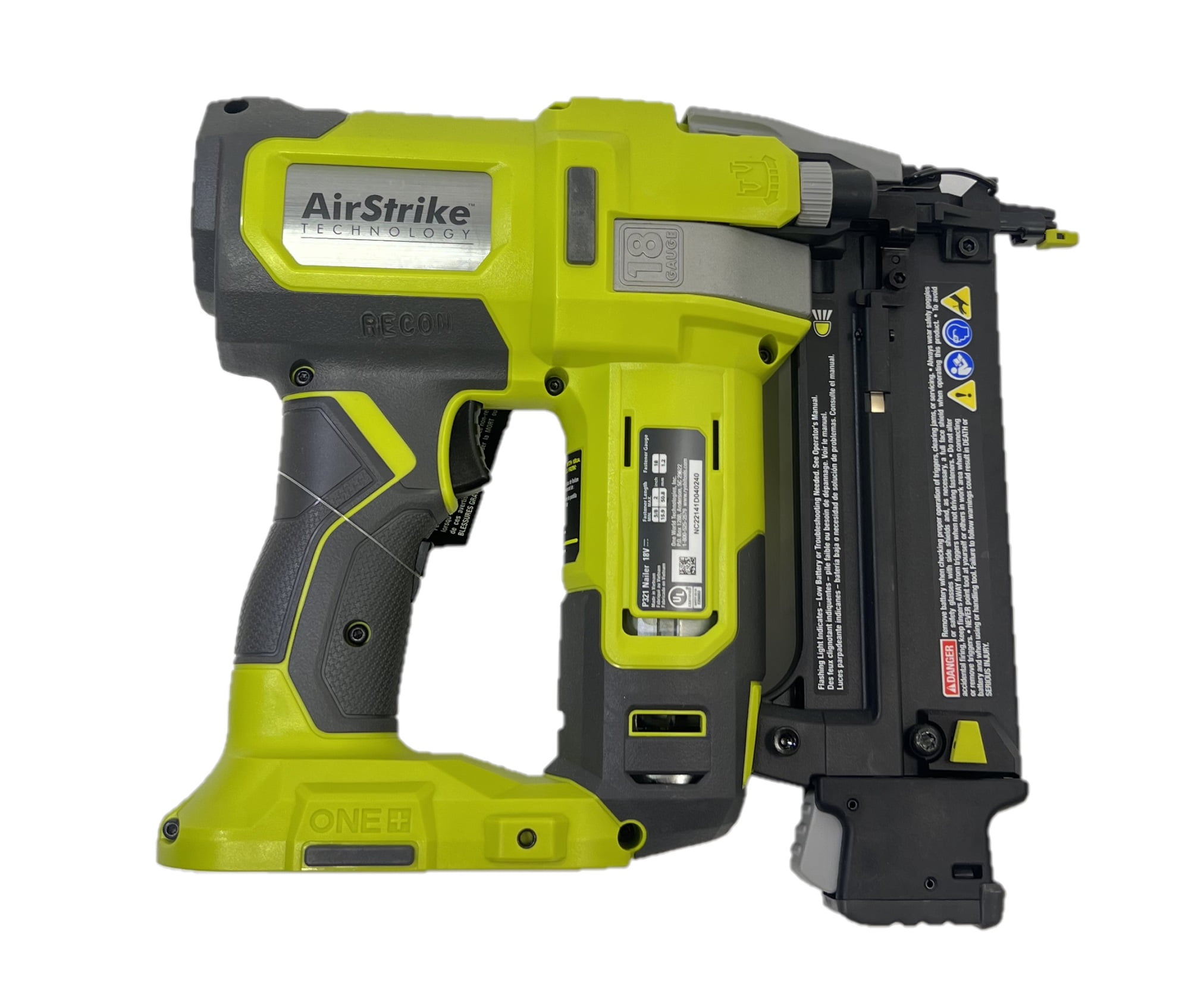 RYOBI 18V ONE+ AirStrike 18GA Brad Nailer Kit (Bulk Packaged) P321K