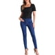 thumbnail image 2 of Camisetas casuales de verano para mujer con cuello cuadrado y volantes de manga corta XL negras, 2 of 6
