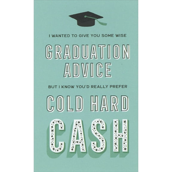RSVP Graduation Advice or Cold Hard Cash Funny Money Holder / Gift Card Holder Graduation Congratulations Card