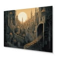 thumbnail image 2 of Designart "Hilly Terrain in an Arabic City II" Surrealism landscape Metal Wall Art Prints, 2 of 5