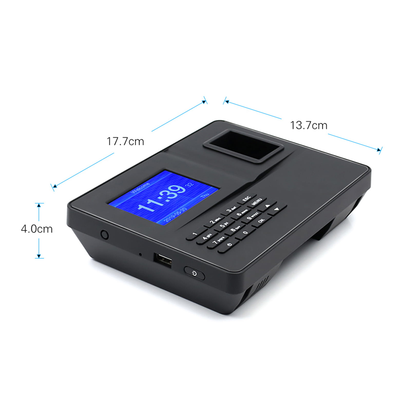 3.2" HD Biometric Fingerprint/Password/ID Card Attendance Checking Office Clock 