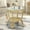 Natural, variant on Leo Round Coffee Table w/ Glass Top Natural Rattan Wicker ECO Handmade, Dark Brown